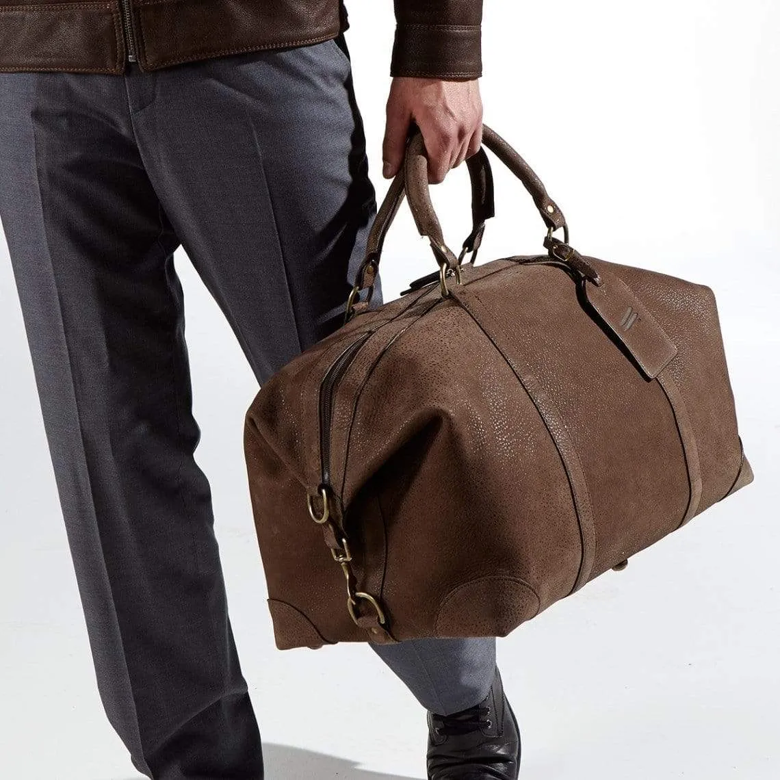22" Leather duffel