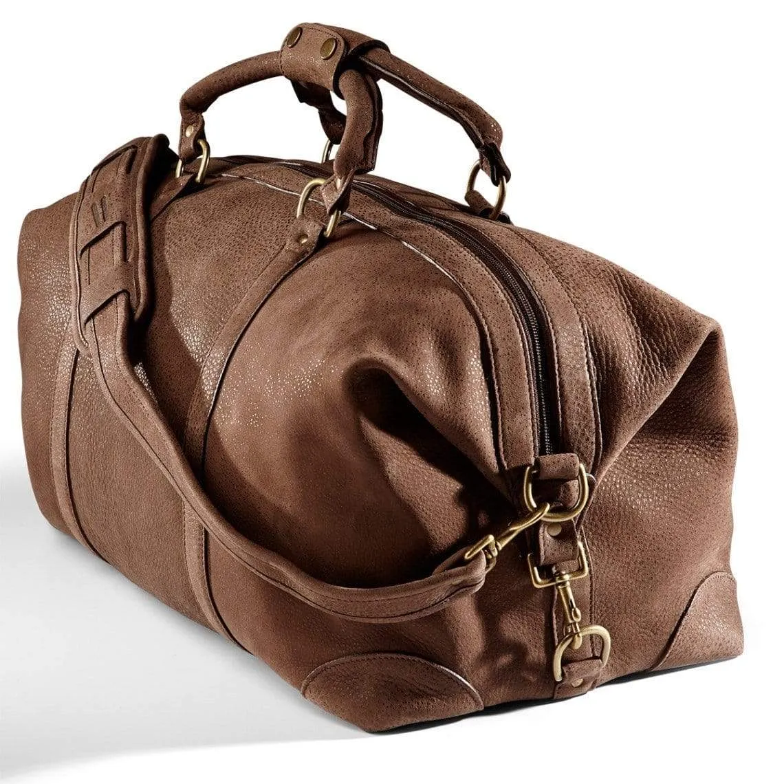 22" Leather duffel