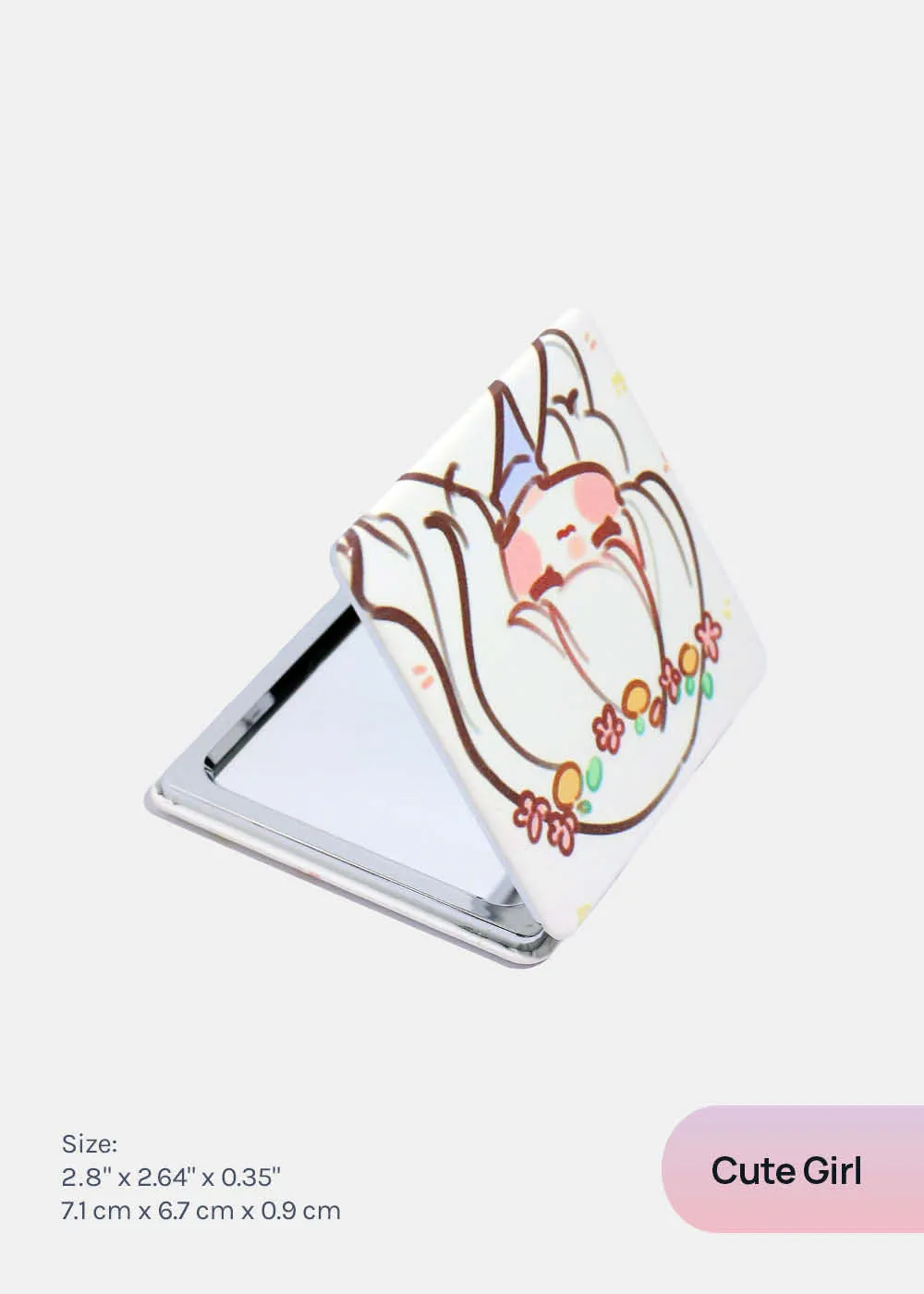 AOA Paw Paw Magnifying Double-Sided Compact Mirror - Rectangular