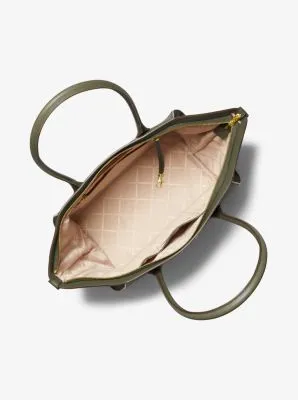 Avril Extra-Large Leather Top-Zip Tote Bag