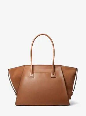 Avril Extra-Large Leather Top-Zip Tote Bag