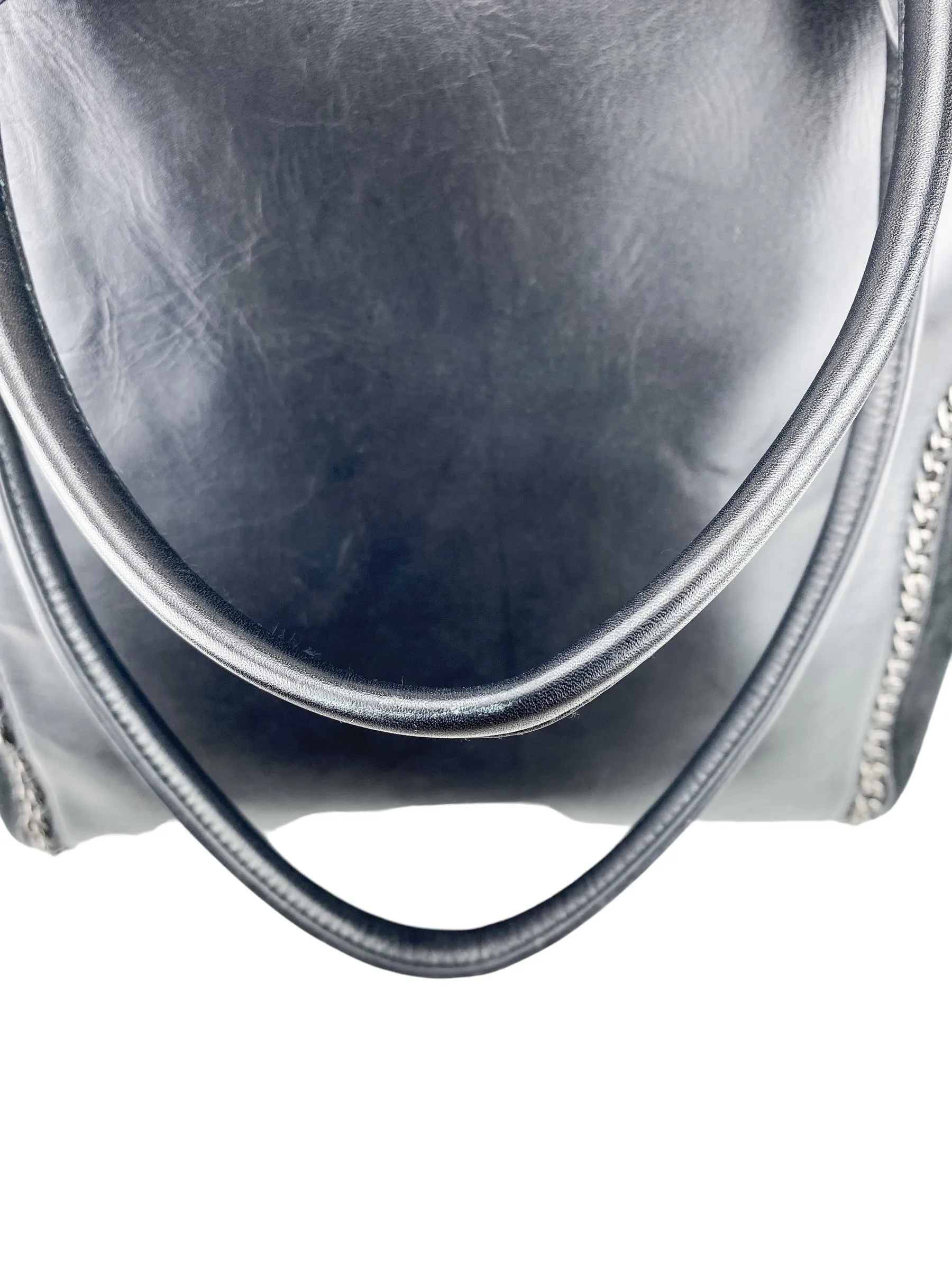 BCBG MAXAZRIA Women's Leather Suede Tote Black