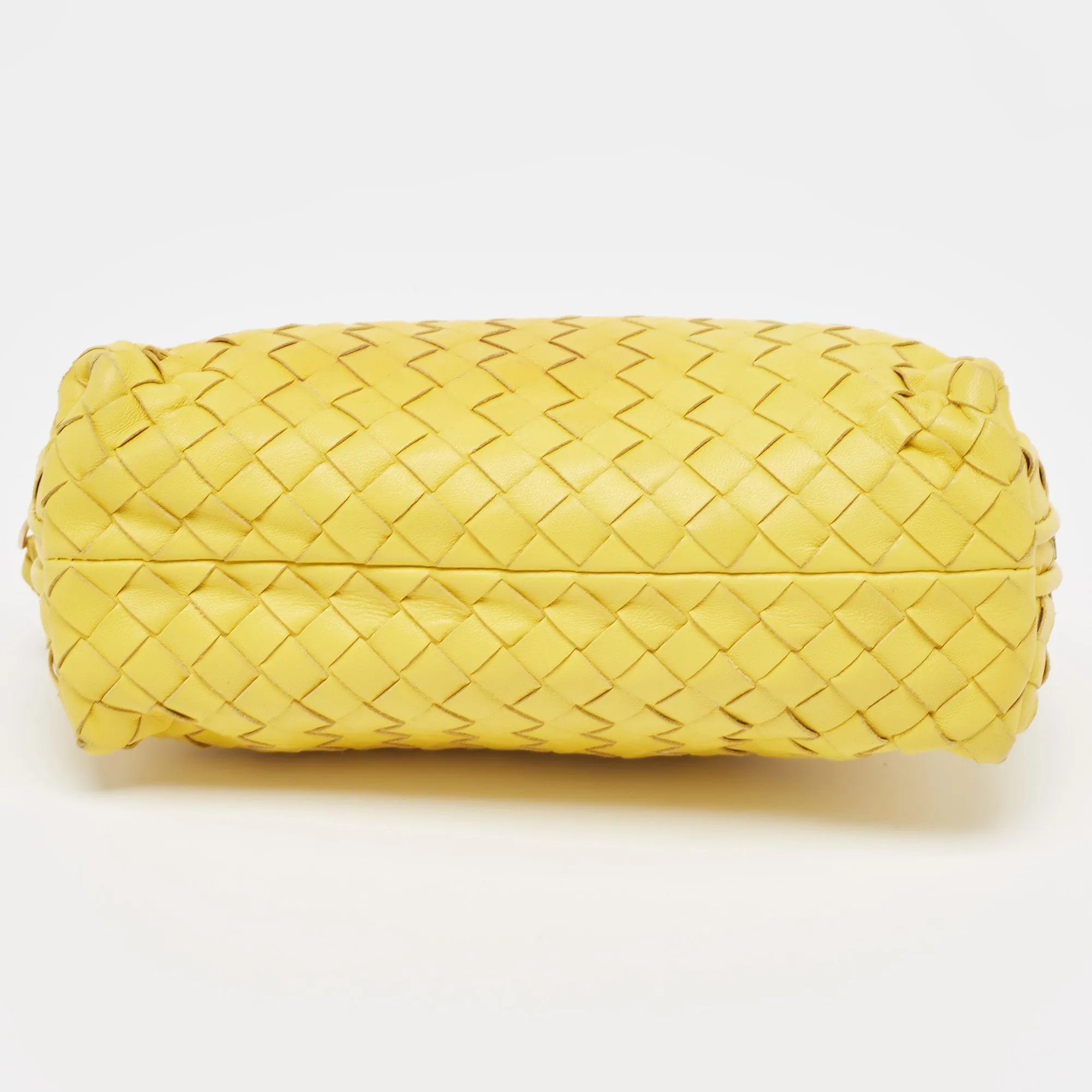 BOTTEGA VENETA Yellow Leather Zip Pouch
