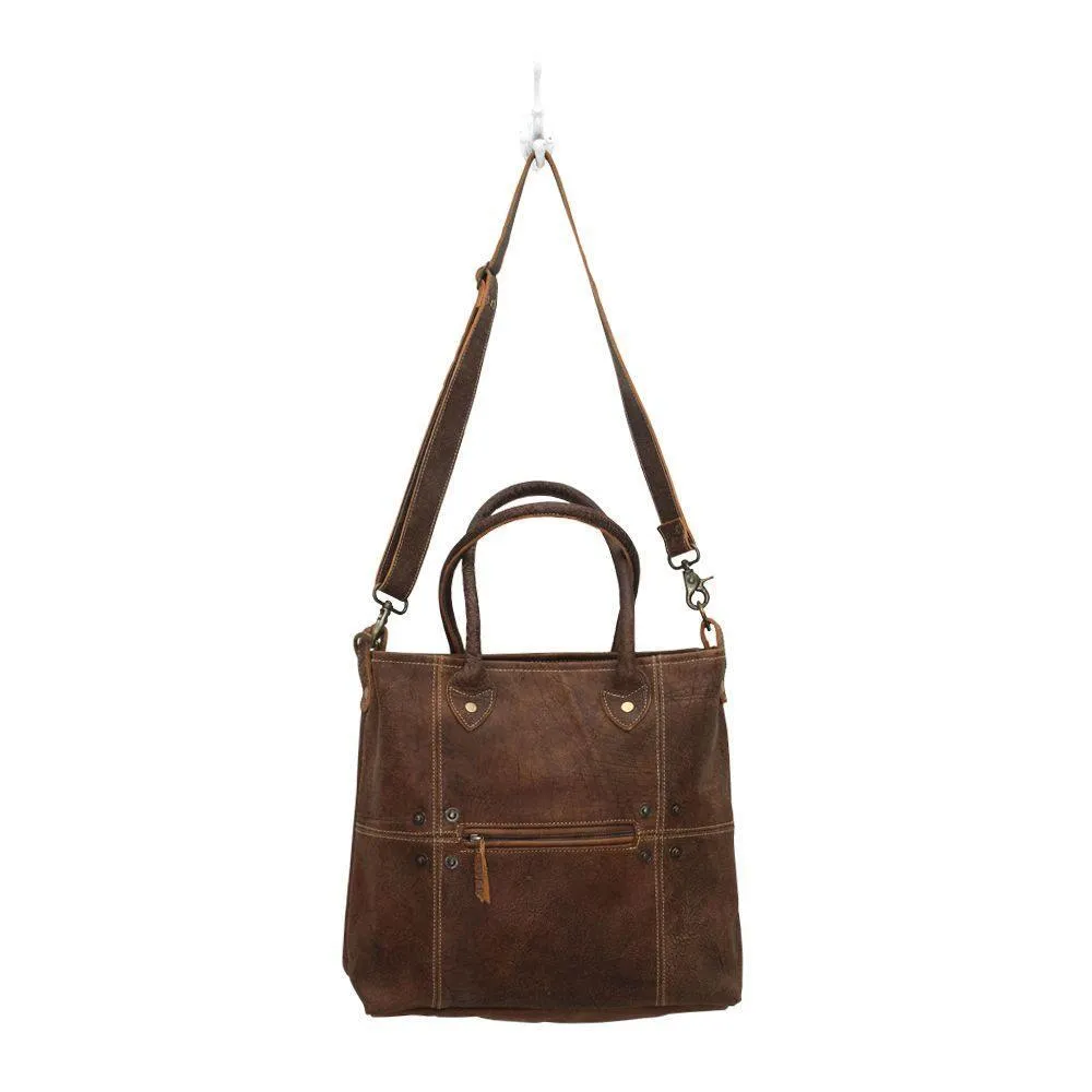 Button & Stitches Leather Bag