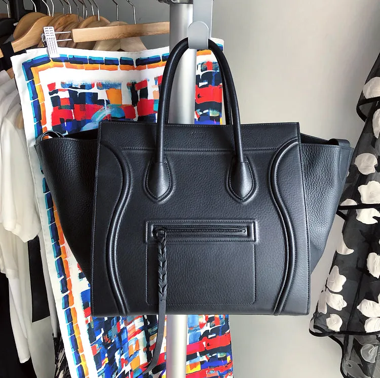 Celine Black Medium Phantom Tote Bag