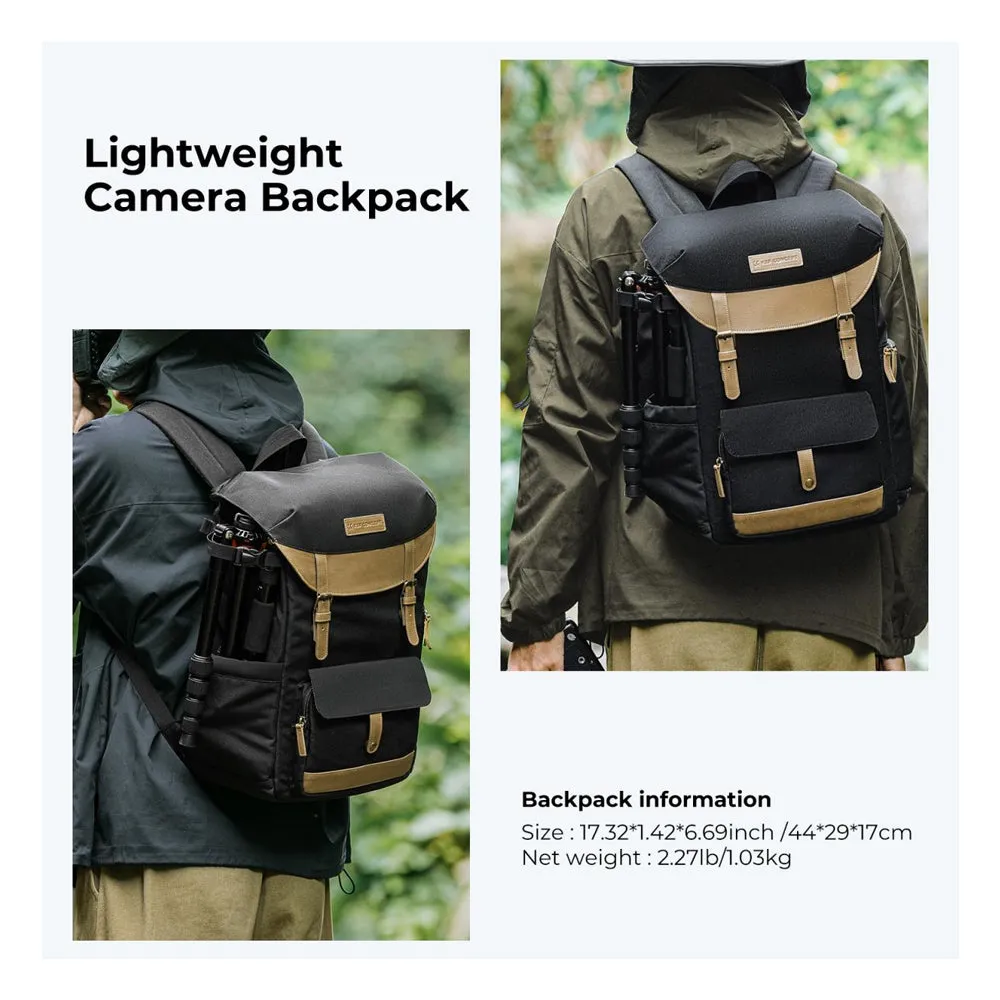 [CLEARANCE] K&F Concept 20L Camera Electronics Backpack with 15 Inch Laptop Compartment, Built-In Waterproof Rain Cover for Drones, Lens, Tripod, DSLR/SLR, Mirrorless Camera & Accessories (Blue, Black) | KF13-066V10 KF13-066V12