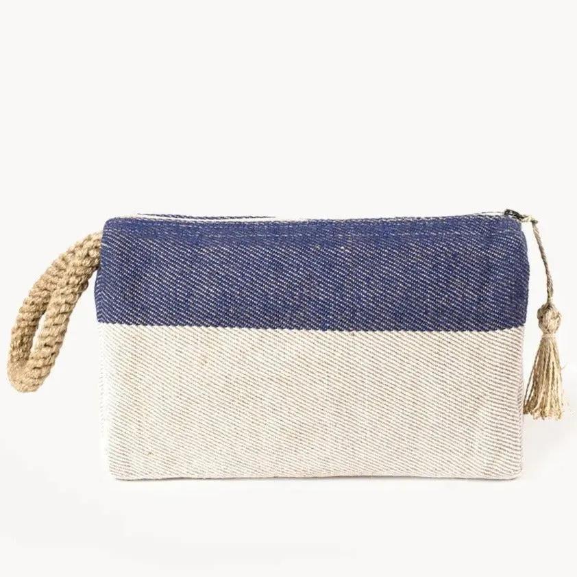 Clutch White & Blue