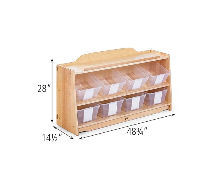 Community Playthings Craft Shelf 4 w/ totes or baskets