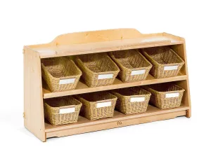 Community Playthings Craft Shelf 4 w/ totes or baskets