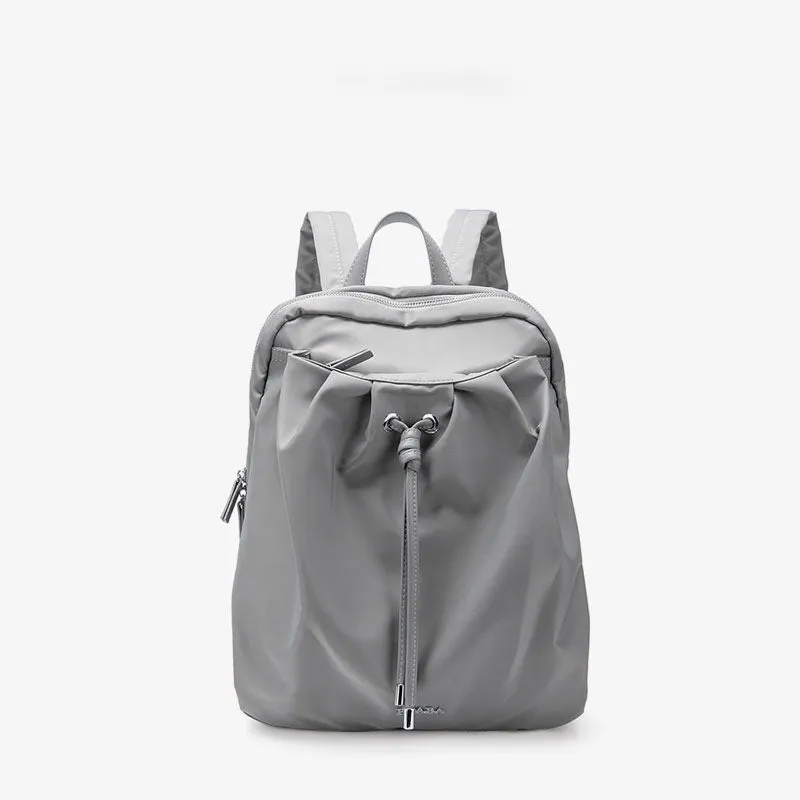 Contemporary Drawstring Backpack with Vegan Leather Trim – Elegant, Urban Design with Adjustable Straps