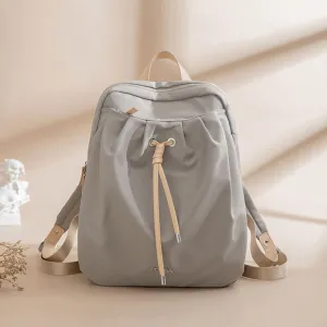 Contemporary Drawstring Backpack with Vegan Leather Trim – Elegant, Urban Design with Adjustable Straps