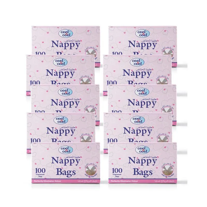 Cool & Cool Nappy Bags Pack of 10 - 1000 Pieces