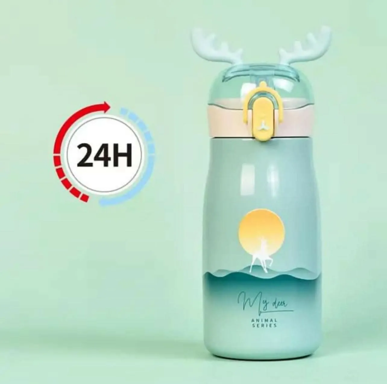Deer Horns Theme Sipper-Bottle ( 300ml,Multi Colours)