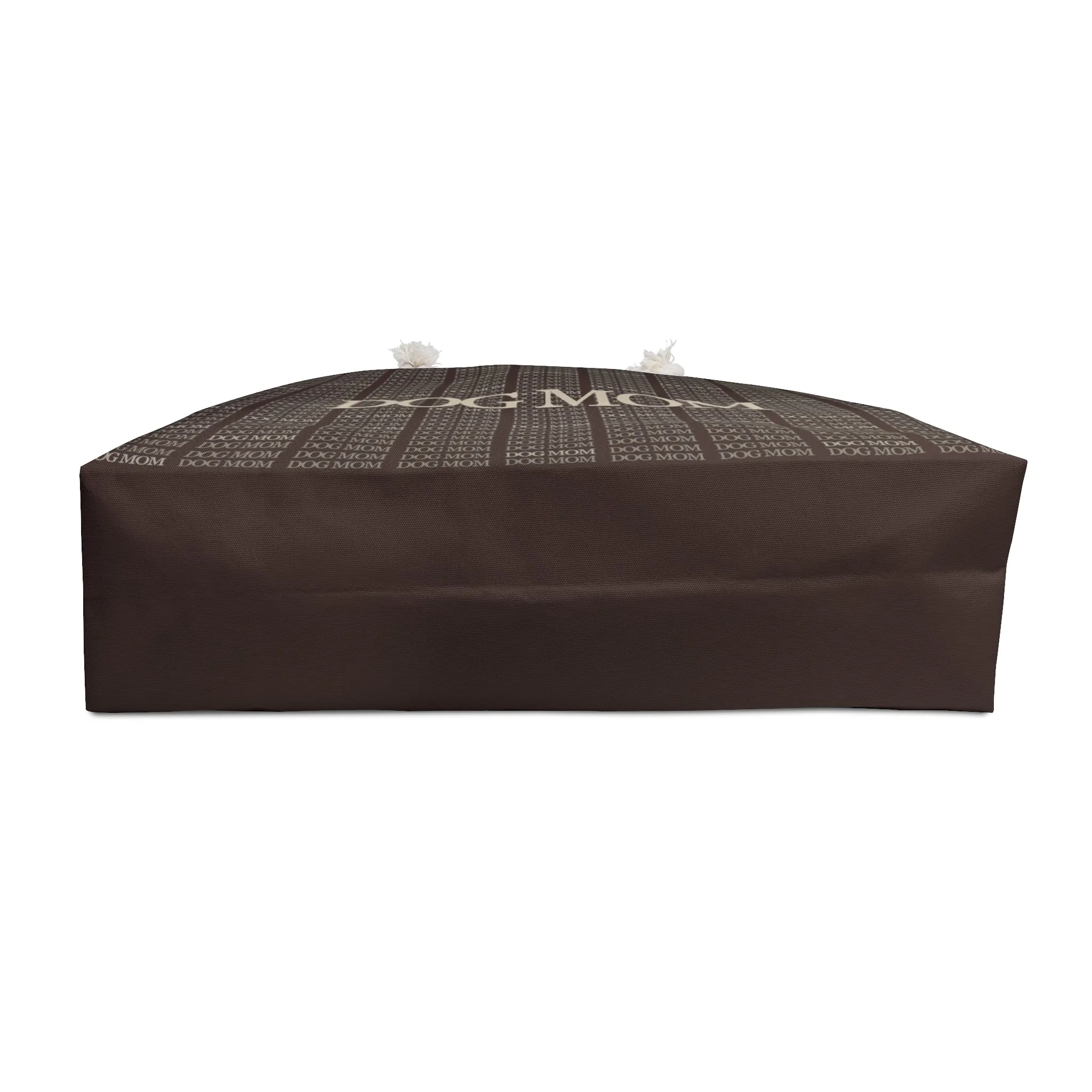 DOG MOM Stylized Signature Motif Wide Weekender Tote