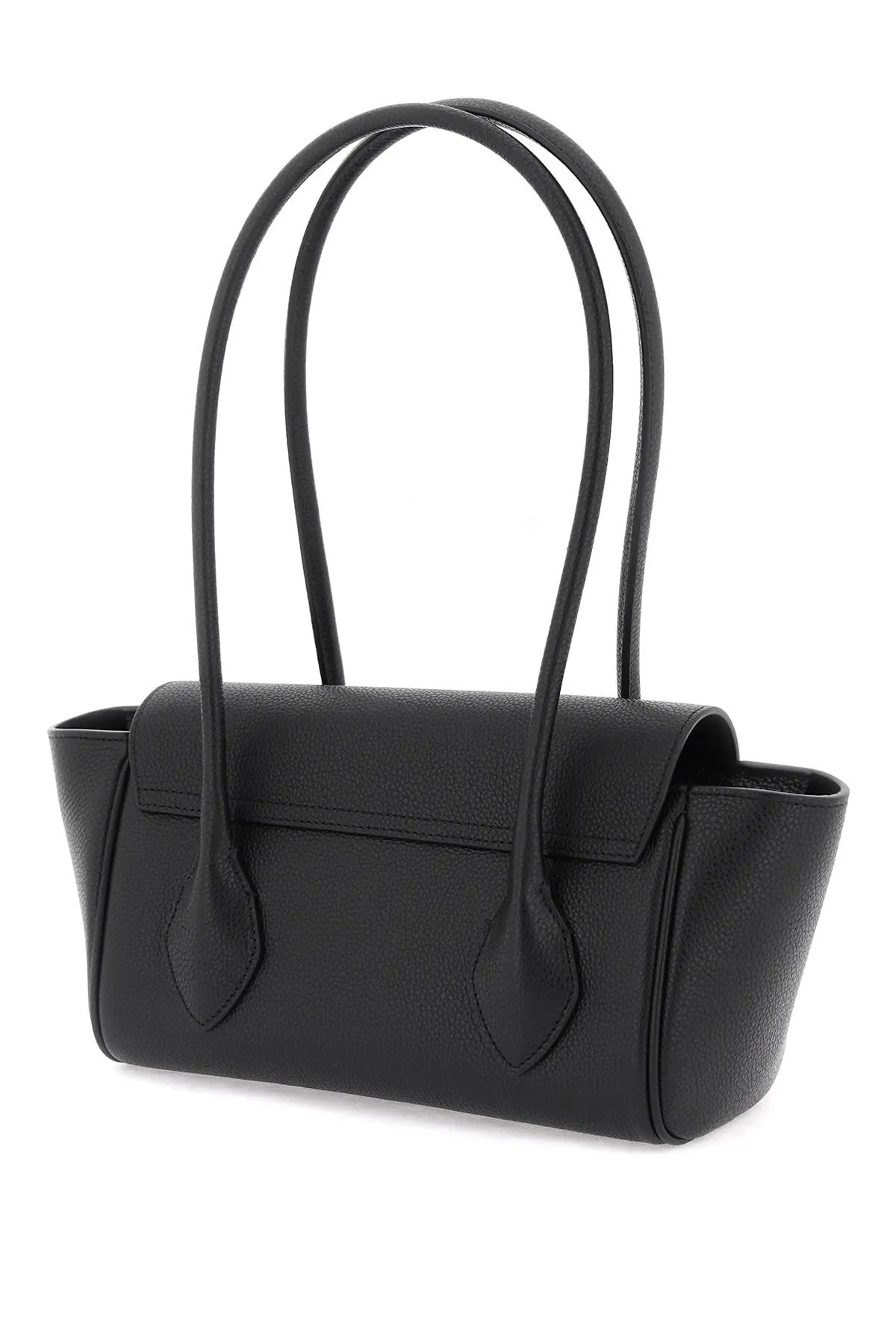 east/west hammered leather tote bag