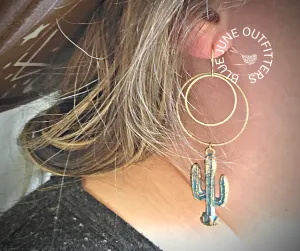 Festival Cactus Dangle Earrings