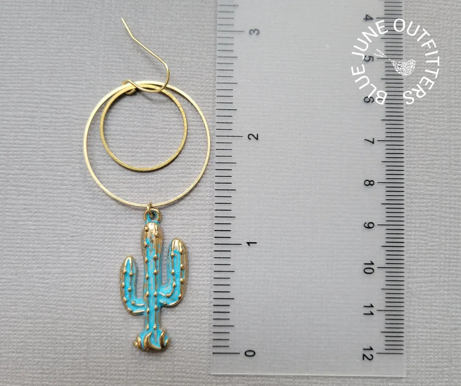 Festival Cactus Dangle Earrings