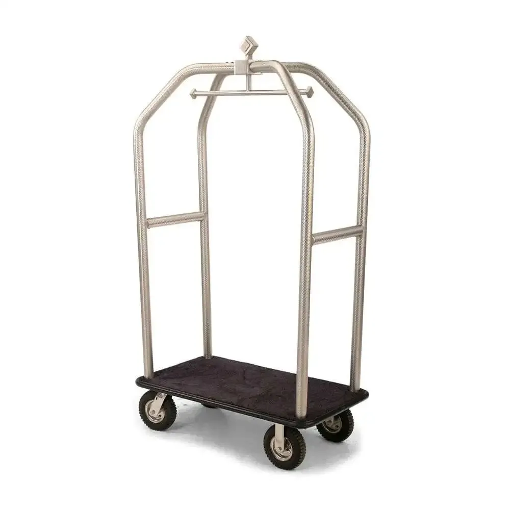 Forbes Industries 2510-PDT 43" Specialty Luggage Cart Ubular Superstructure Polished Diamond Textured