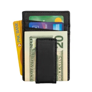 Genuine Leather Money Clip | Black