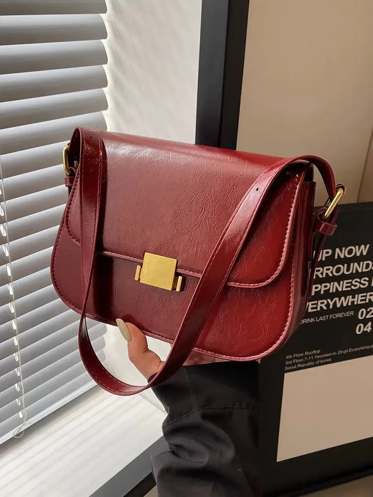 Gold Buckle Small Square Bag