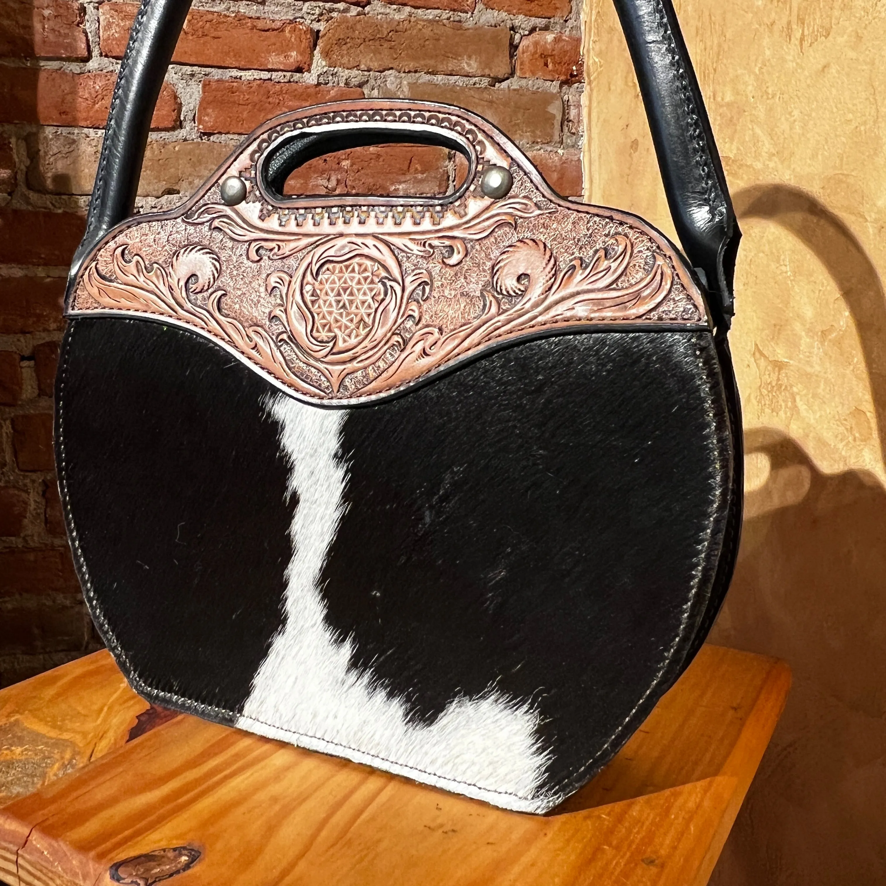 Hand Tooled 'Pathway to the Stars' Leather Purse by Stephen Vaughn Leatherworks