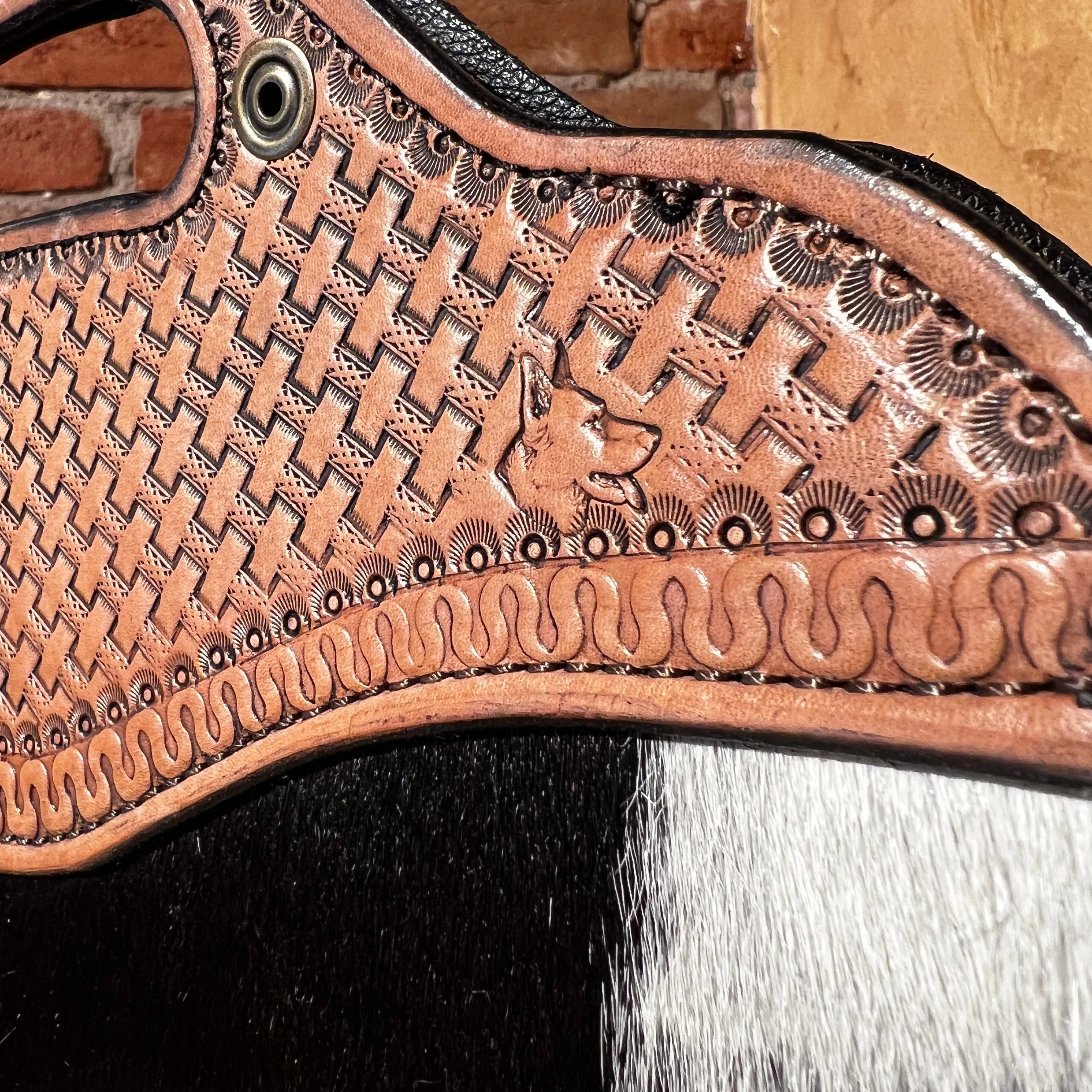 Hand Tooled 'Pathway to the Stars' Leather Purse by Stephen Vaughn Leatherworks