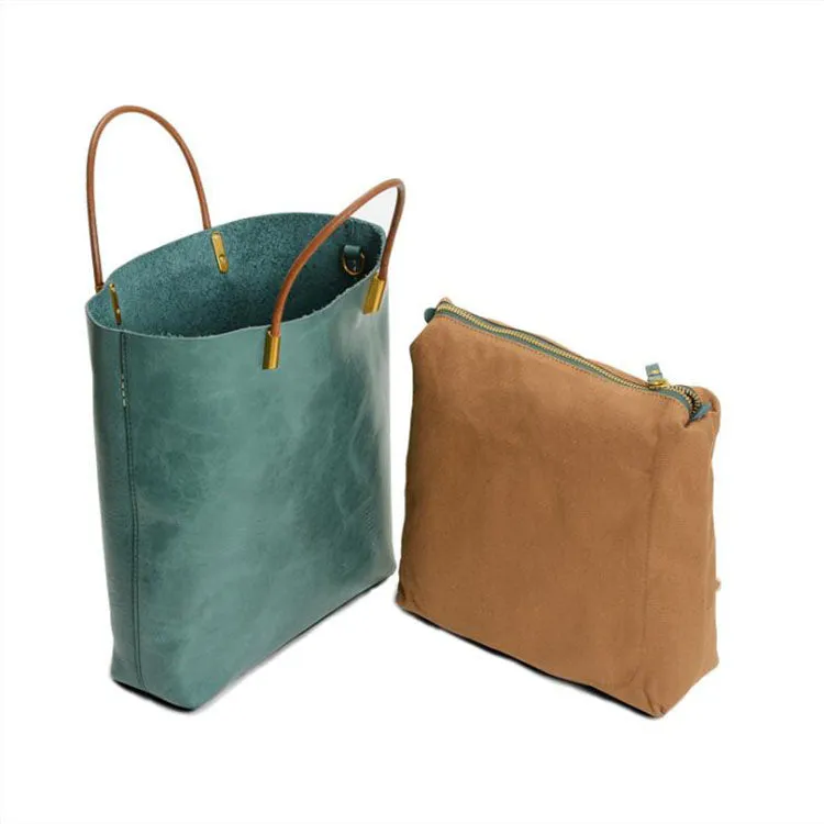 Handmade Womens Leather Crossbody Tote Bag Handbags Purse For Women