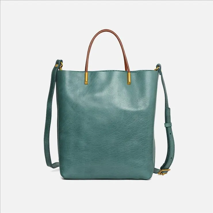 Handmade Womens Leather Crossbody Tote Bag Handbags Purse For Women
