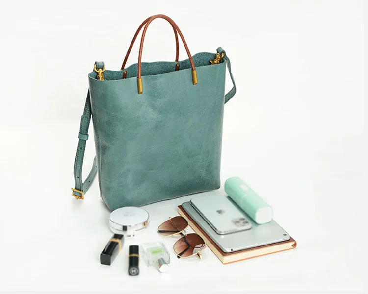 Handmade Womens Leather Crossbody Tote Bag Handbags Purse For Women