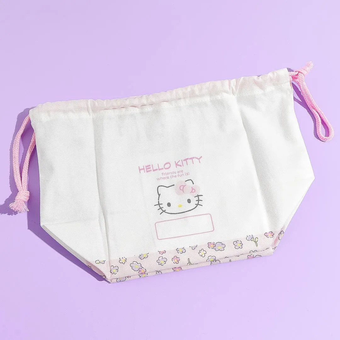 Hello Kitty Face Drawstring Lunch Bag
