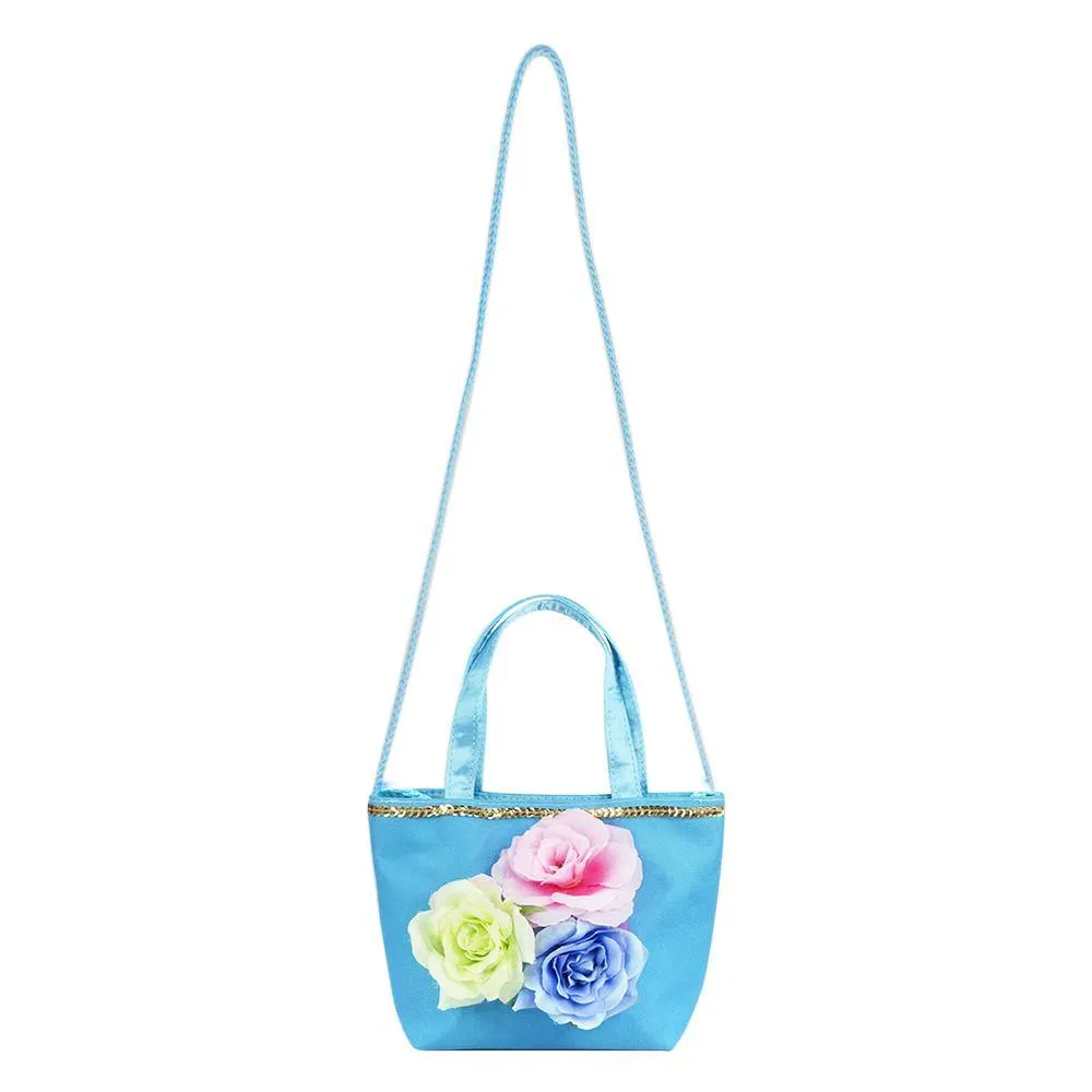 Into The Woods Flower Handbag-Blue