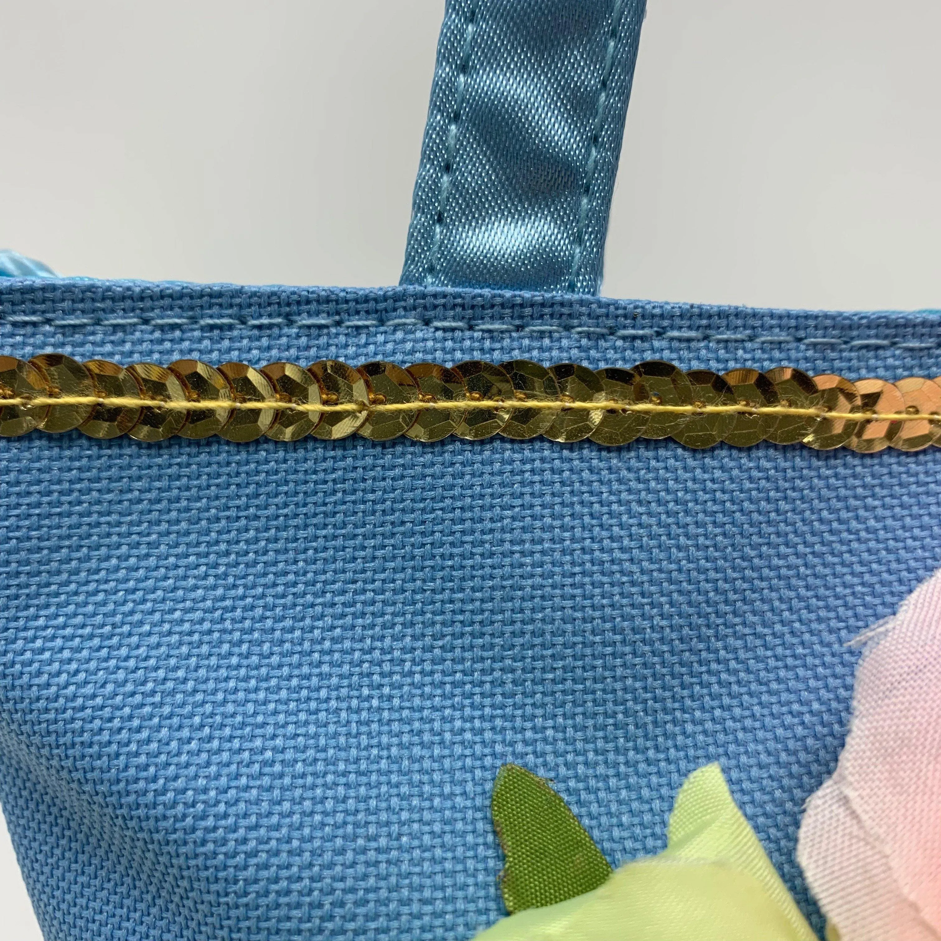 Into The Woods Flower Handbag-Blue