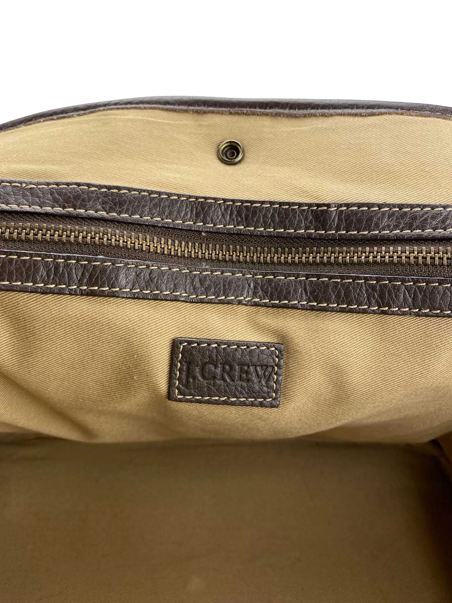 J. Crew, Women's Belt-Print Small Tote Bag, Brown, One Size