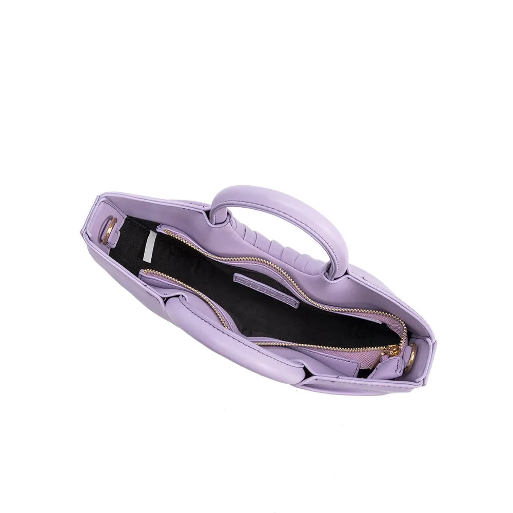 Karlie Vegan Small Top Handle Bag in Lilac