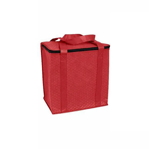 KOOZIE Red Zippered Insulated Grocery Tote