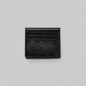 Leather Compact Wallet - Black