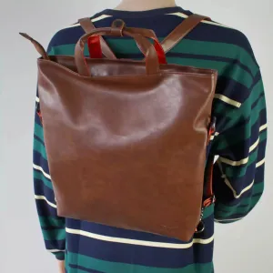 Leather Crossbody Backpack