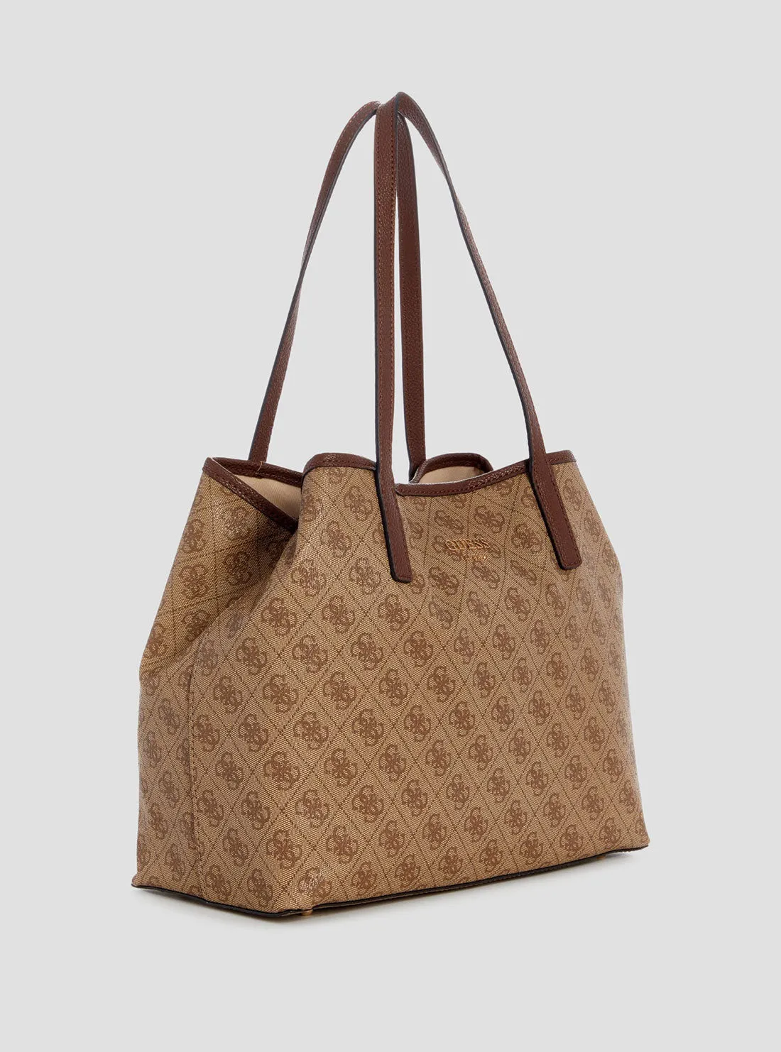 Light Brown Logo Vikky 2 in 1 Tote Bag