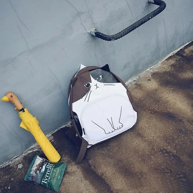 Lovely Cat Printing Backpack