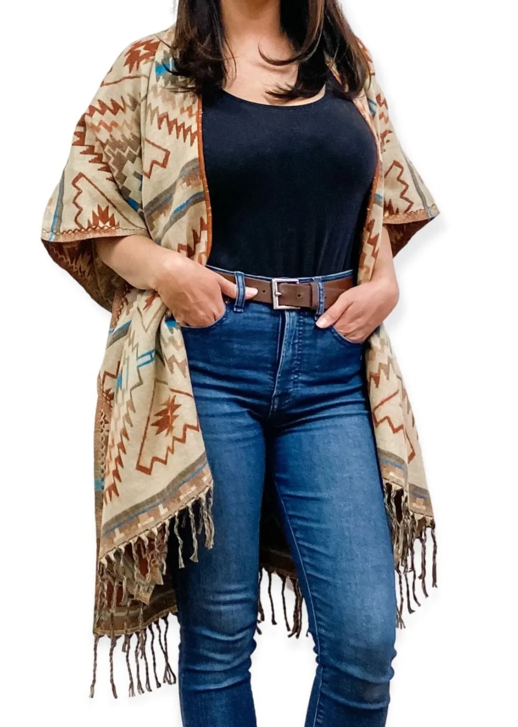 <font color="red">Customers Favorite !</font> 6 Classic Southwest Ruana Package Deal! Only $18.00 ea.