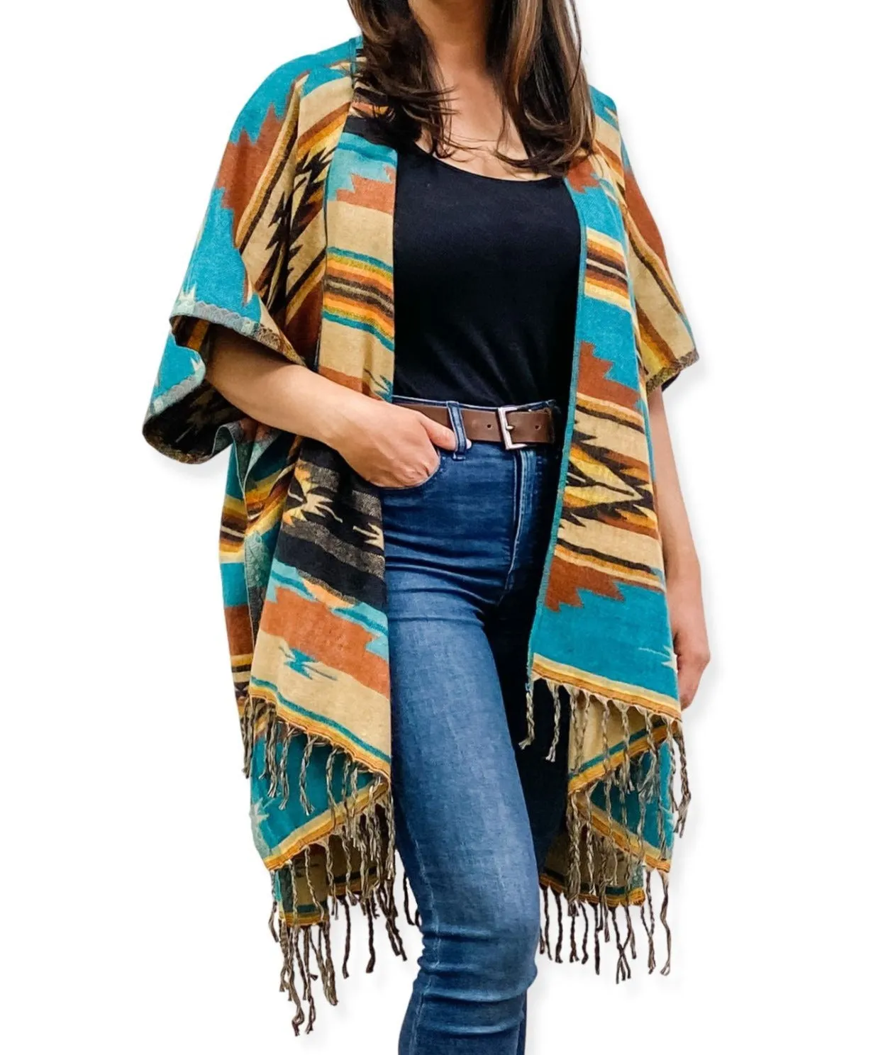 <font color="red">Customers Favorite !</font> 6 Classic Southwest Ruana Package Deal! Only $18.00 ea.