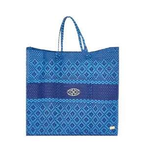 MEDIUM BLUE / LIGHT BLUE STRIPE TOTE BAG