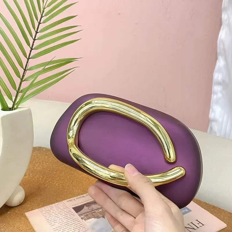 Metal Handle Clutch