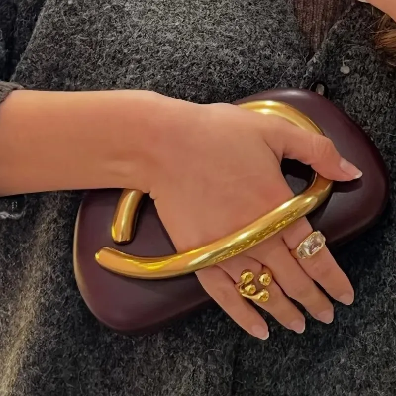 Metal Handle Clutch