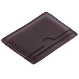 Micro Sleeve, Slim Leather Card & Cash Holder Wallet (Max. 3 cards and cash)