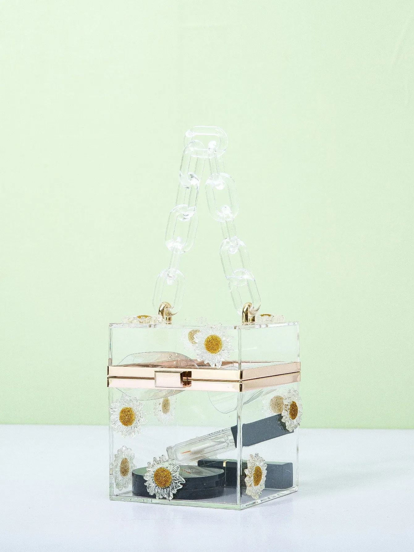 Mini Clear Chain Box Bag
