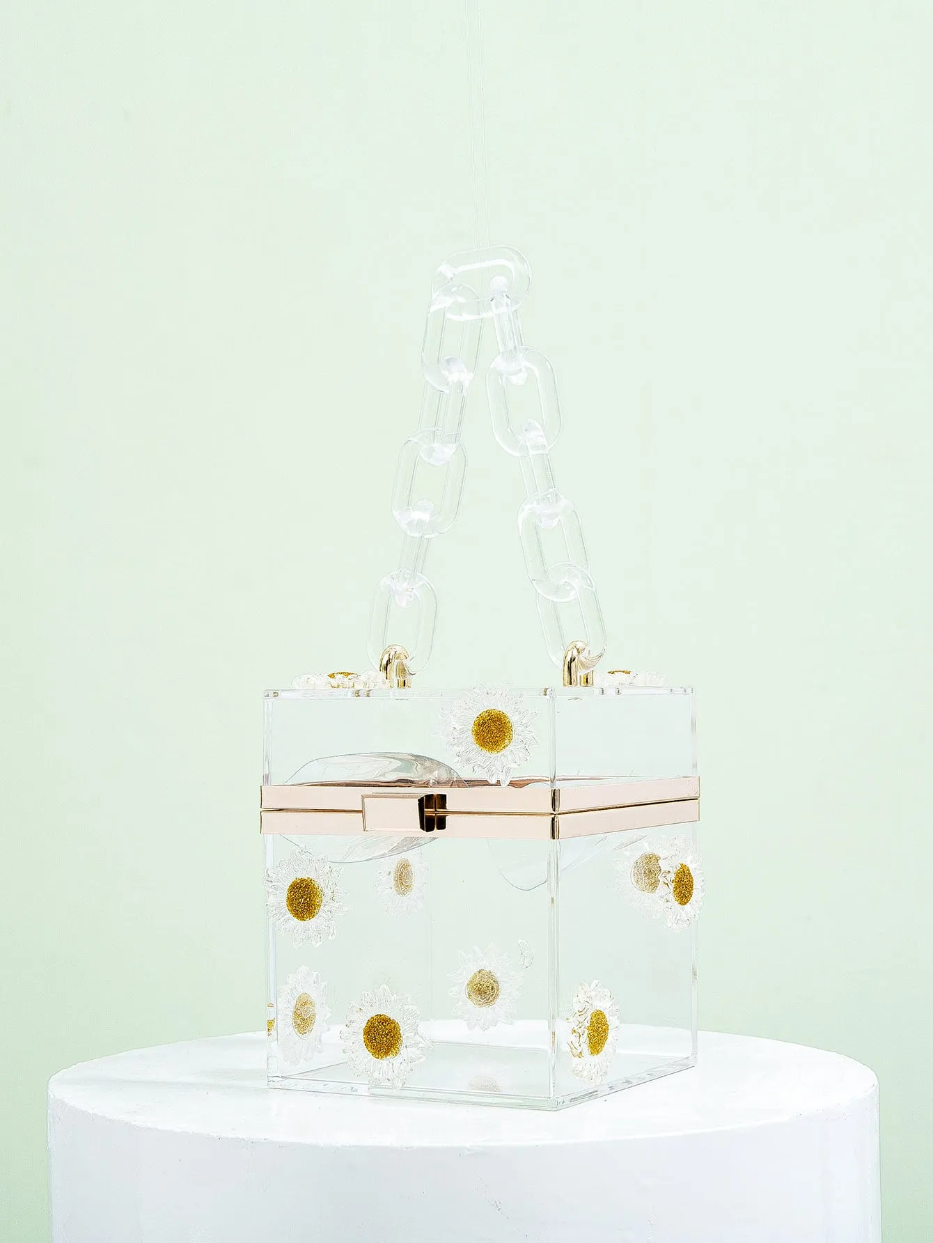 Mini Clear Chain Box Bag