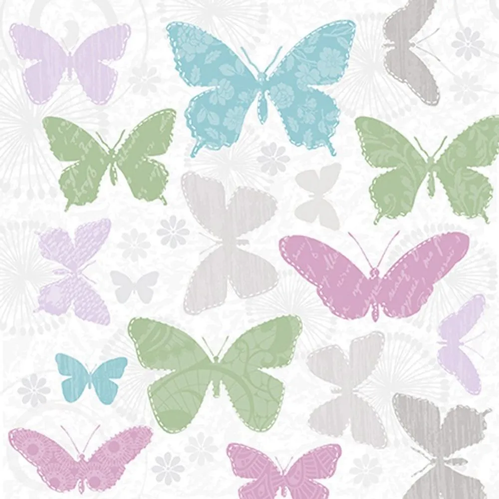Napkin - Soft Butterflies (Decoupage Napkin)