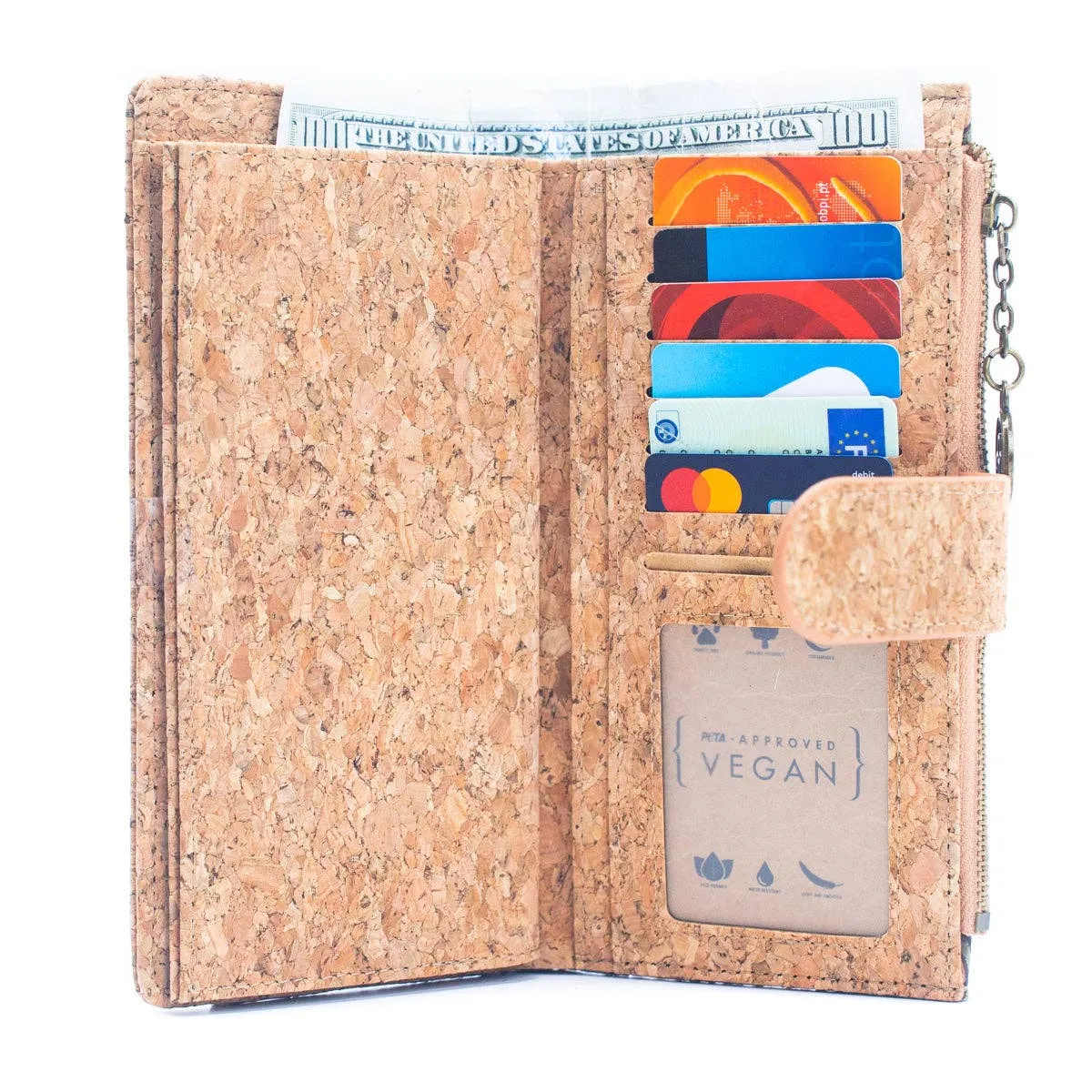 Natural Cork Gift Boxed Women's Wallet Set (2 pieces)  HY-036