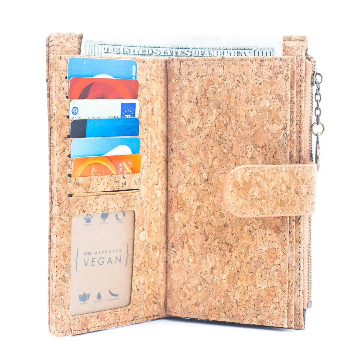 Natural Cork Gift Boxed Women's Wallet Set (2 pieces)  HY-036